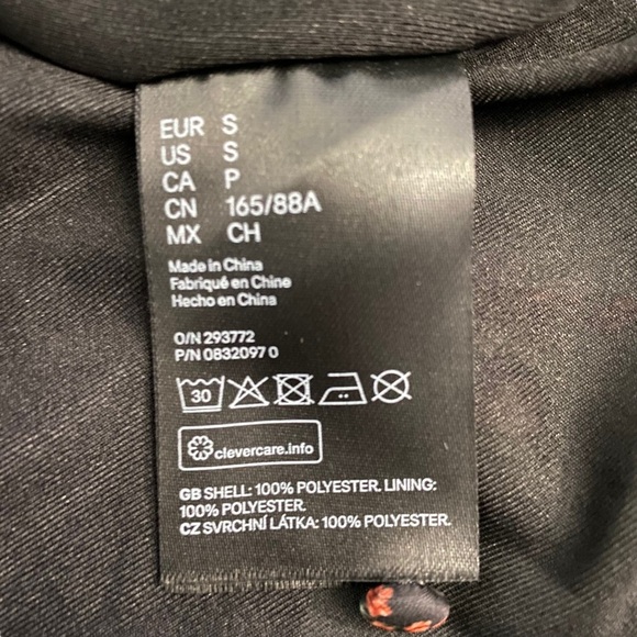 Johanna Ortiz x H&M Floral Print Silky Dolman Sleeve Mini Dress Small Green - Picture 4 of 15